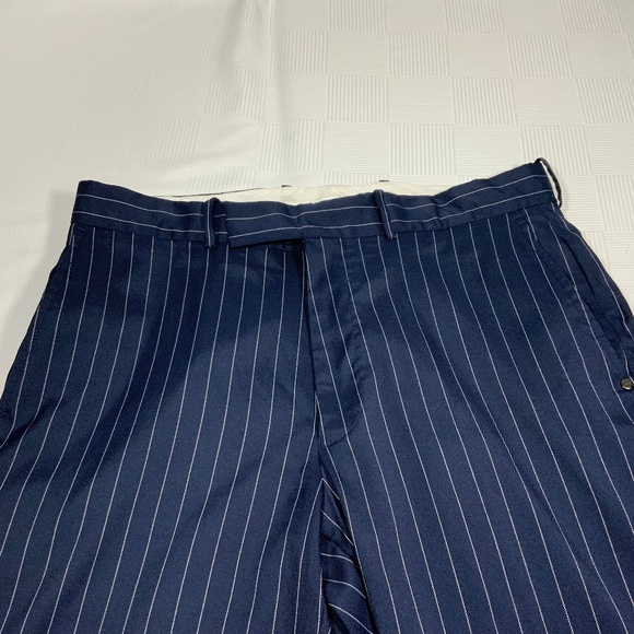 Ralph Lauren Blue and White Pinstriped Pants - 32X33.5 - Picture 2 of 15